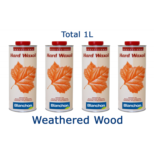 Blanchon HARD WAXOIL (hardwax) 1 ltr (four 0.25 ltr cans) WEATHERED WOOD 04121342 (BL)
